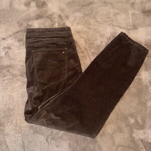 Tommy Hilfiger Women’s Size 16 Tribecca Skinny Brown Corduroy Ankle Pants